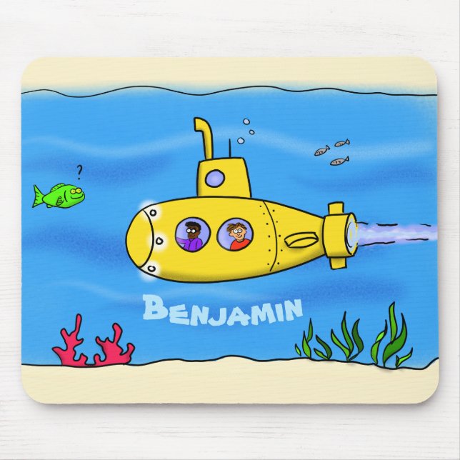 Happy U-Boot-Cartoon Mousepad (Vorne)