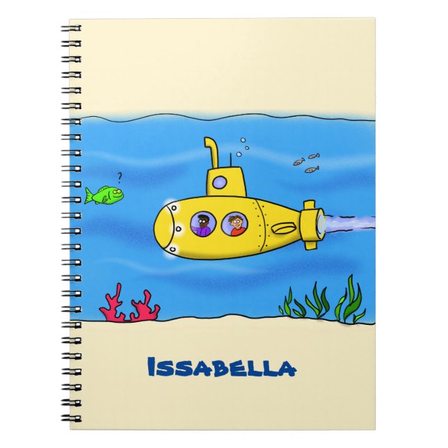 Happy U-Boot-Cartoon Notizblock (Vorderseite)