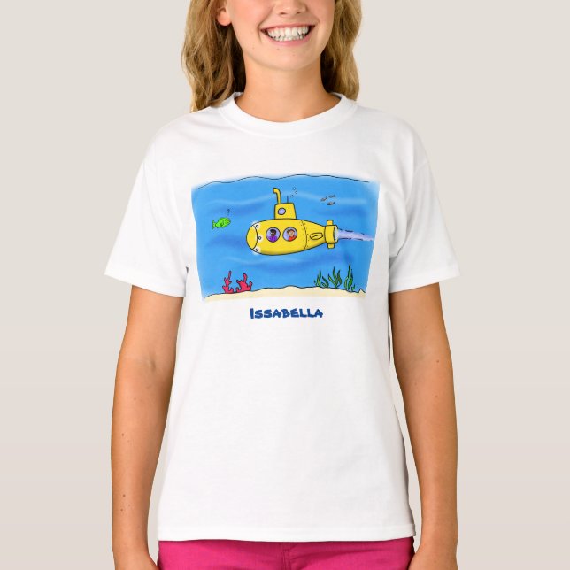 Happy U-Boot-Cartoon T-Shirt (Vorderseite)