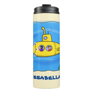 Happy U-Boot-Cartoon Thermosbecher