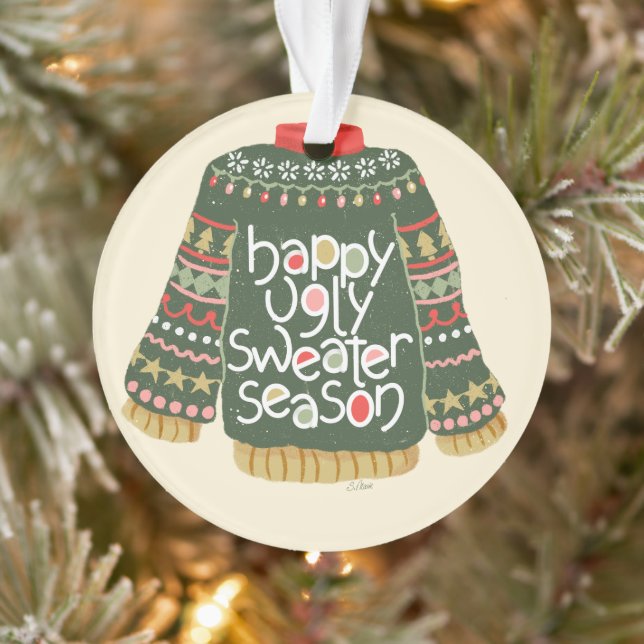 Happy Ugly Sweater Season Ornament (Baum)