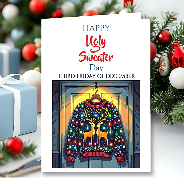 Happy Ugly Sweater | Third Friday of December  Karte (Von Creator hochgeladen)