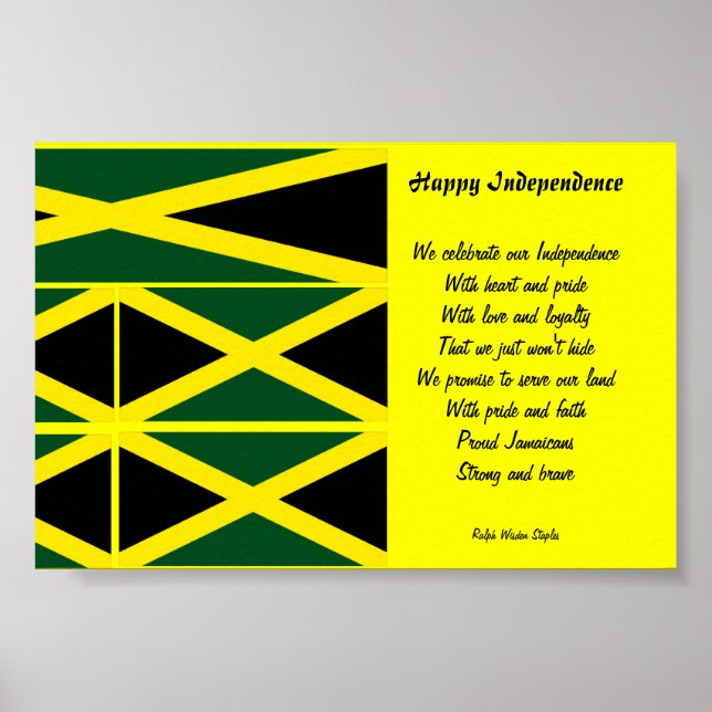 Happy Unabhängigkeit jamaica Plakate (Vorne)