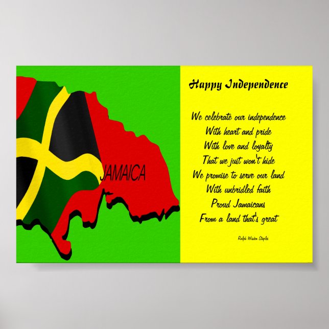 Happy Unabhängigkeit jamaica Plakate (Vorne)