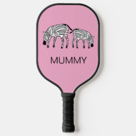 Happy und Niedlich Kenya Zebras Mummy Pickleball Schläger