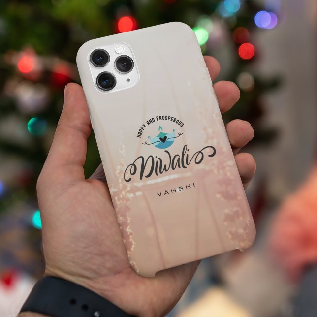 Happy und wohlhabend Diwali anpassbar modern Case-Mate iPhone Hülle (Von Creator hochgeladen)