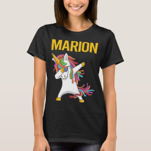 Happy Unicorn - Marion Name T-Shirt