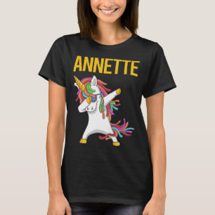 Happy Unicorn - Name Annette T-Shirt