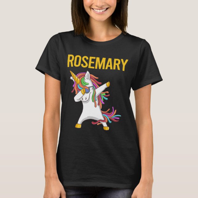 Happy Unicorn - Rosemary Name T-Shirt (Vorderseite)