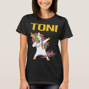 Happy Unicorn - Toni Name T-Shirt