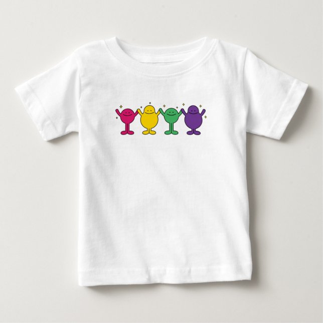 Happy Unity Characters Baby T-shirt (Vorderseite)