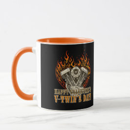 Happy V-Twin’s Day, Anti Valentine, Chopper Lovers Tasse