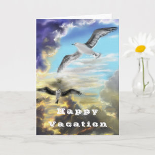 Happy Vacation Card Gefühl Die Freiheit Karte
