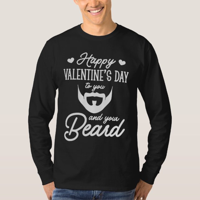 Happy Valentine Beard T-Shirt (Vorderseite)