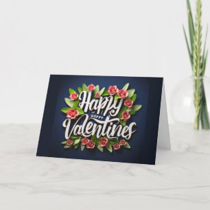 Happy Valentine Card Liebe Card Blume Dankeskarte