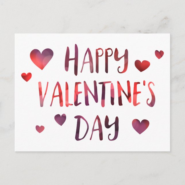 Happy Valentine Day Bokeh Feiertagspostkarte (Vorderseite)