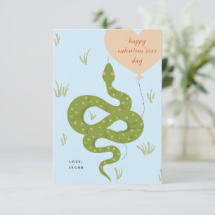 Happy Valentine Day Card Blau Einladung