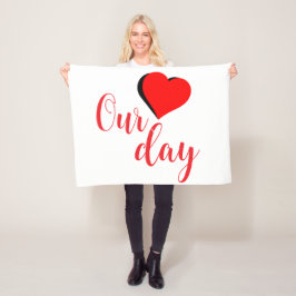 Happy Valentine Day Fleecedecke