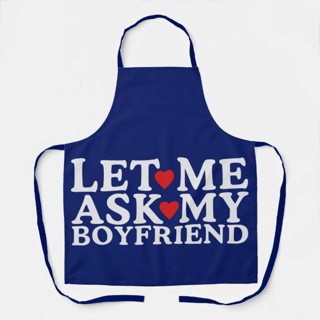 Happy Valentine Day Ließ Ich Fragte meinen Freund Schürze (Vorderseite)