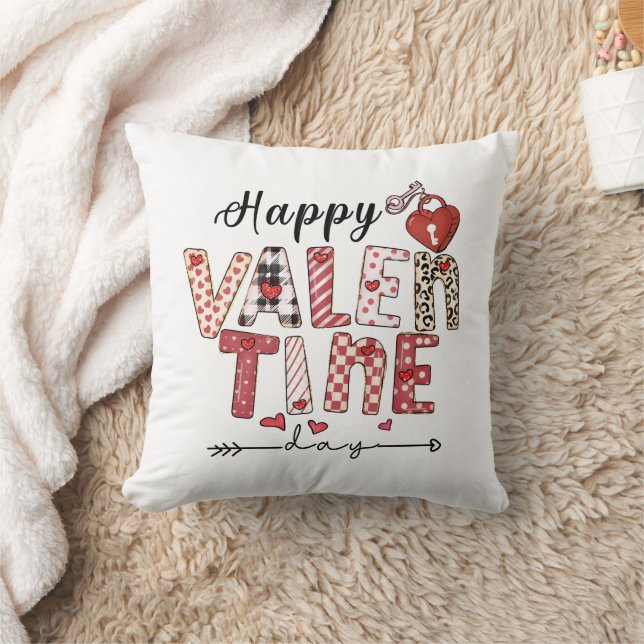 Happy valentine Day Personalisiert Valentine Kissen (Decke)