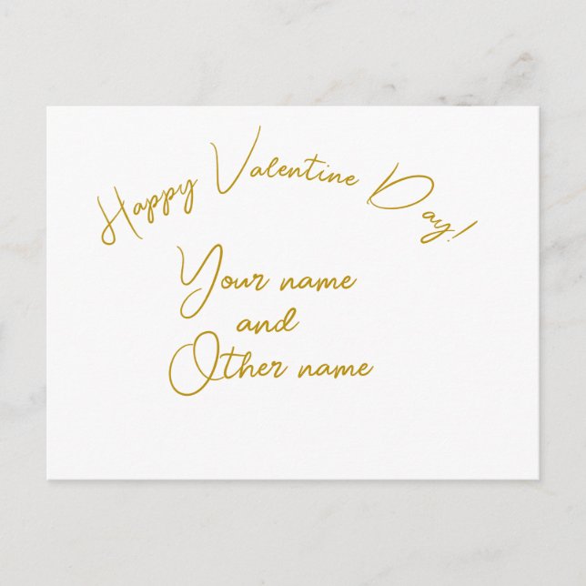 Happy Valentine Day Postkarte (Vorderseite)