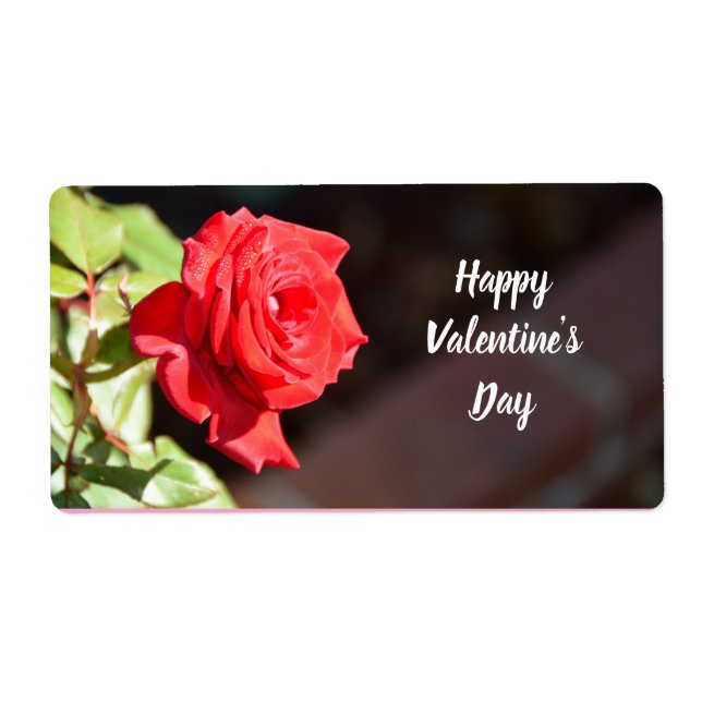 Happy Valentine Day Rose Label (Vorne)