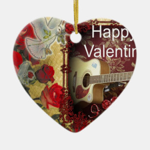 Happy Valentine Day Tunes in meinem Herzen Keramikornament