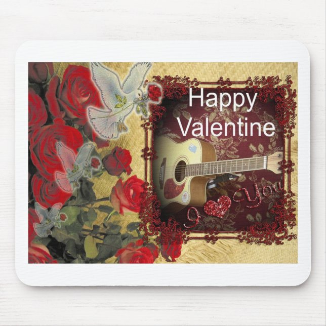 Happy Valentine Day Tunes in meinem Herzen Mousepad (Vorne)