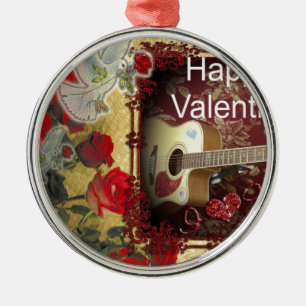 Happy Valentine Day Tunes in meinem Herzen Ornament Aus Metall