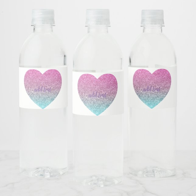 Happy Valentine Day Water Flasche Label Wasserflaschenetikett (Flaschen)