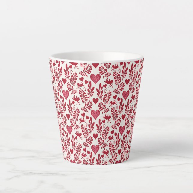 Happy Valentine Design  Kaffeetasse Milchtasse (Vorderseite)