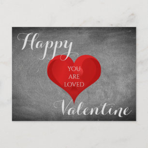 Happy Valentine Heart Chalkboard Typografie Feiertagspostkarte