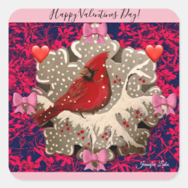 Happy Valentine Kardinal Sticker