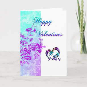 Happy Valentine (lila) Feiertagskarte