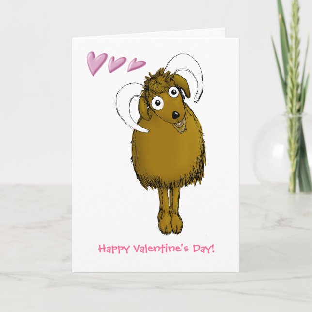 Happy Valentine Old Goat Feiertagskarte (Vorderseite)