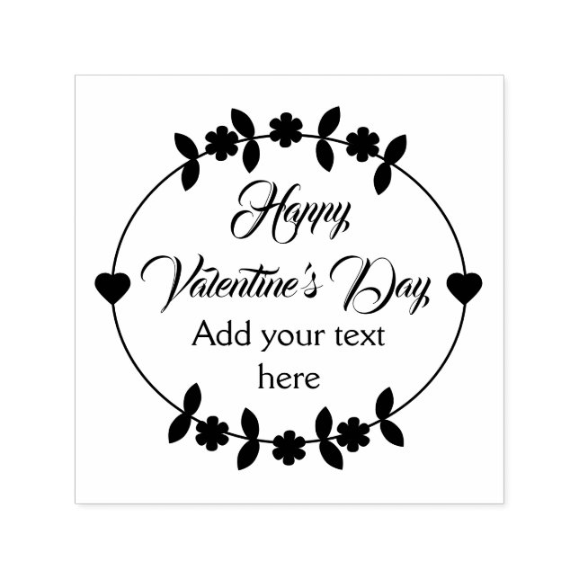 Happy Valentine Personalisiert Permastempel (Design)