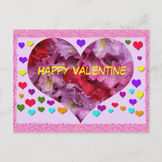 Happy Valentine Postcard Feiertagspostkarte (Vorderseite)