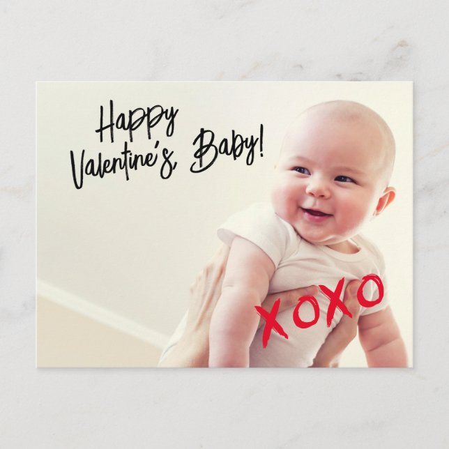Happy Valentine’s, Baby! Foto xoxo Zoll Postkarte (Vorderseite)