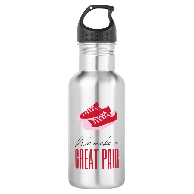 Happy valentine`s day 2023 Meine Liebe Herz Edelstahlflasche (Vorderseite)