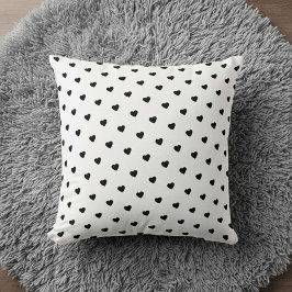 Happy Valentine’s Day Black Heart Design  Kissen