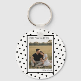 Happy Valentine’s Day Black Heart Design love Schlüsselanhänger