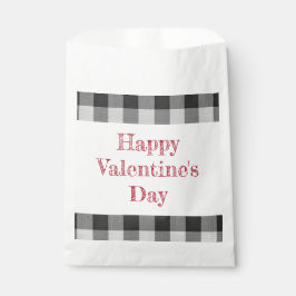 Happy Valentine’s Day Buffalo Plaid Classroom Boy Geschenktütchen
