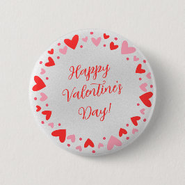 Happy Valentine’s Day Circle of Hearts Button
