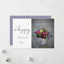 Happy Valentine`s Day Modern Script Foto Feiertagskarte