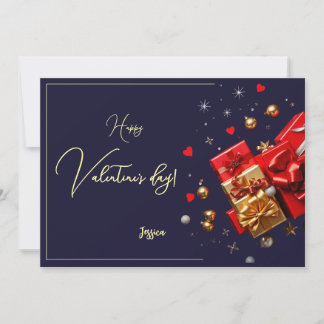 Happy Valentine’s Day Moderne Skripte Feiertagskarte
