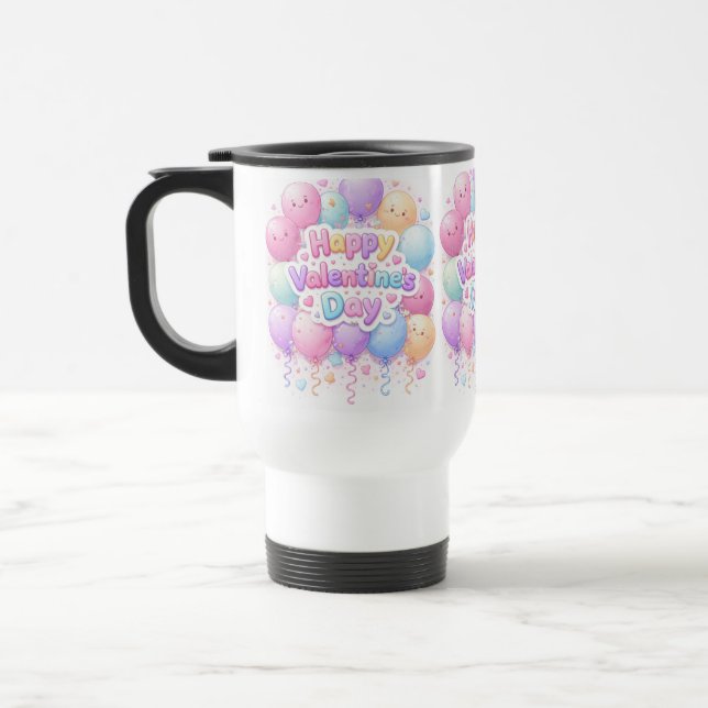 Happy Valentine’s Day Mug – Cute Love Gift Reisebecher (Links)