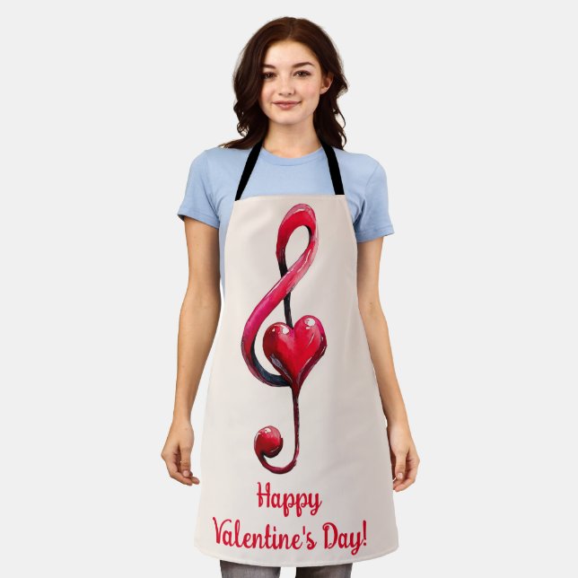 Happy Valentine’s Day Music of Love Schürze (Getragen)