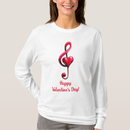 Happy Valentine’s Day Music of Love T-Shirt