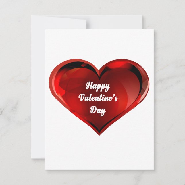 Happy Valentine’s Day Note Card Mitteilungskarte (Vorderseite)