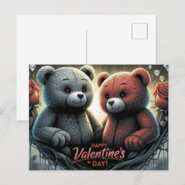 Happy Valentine’s Day Ourson -4 Postkarte